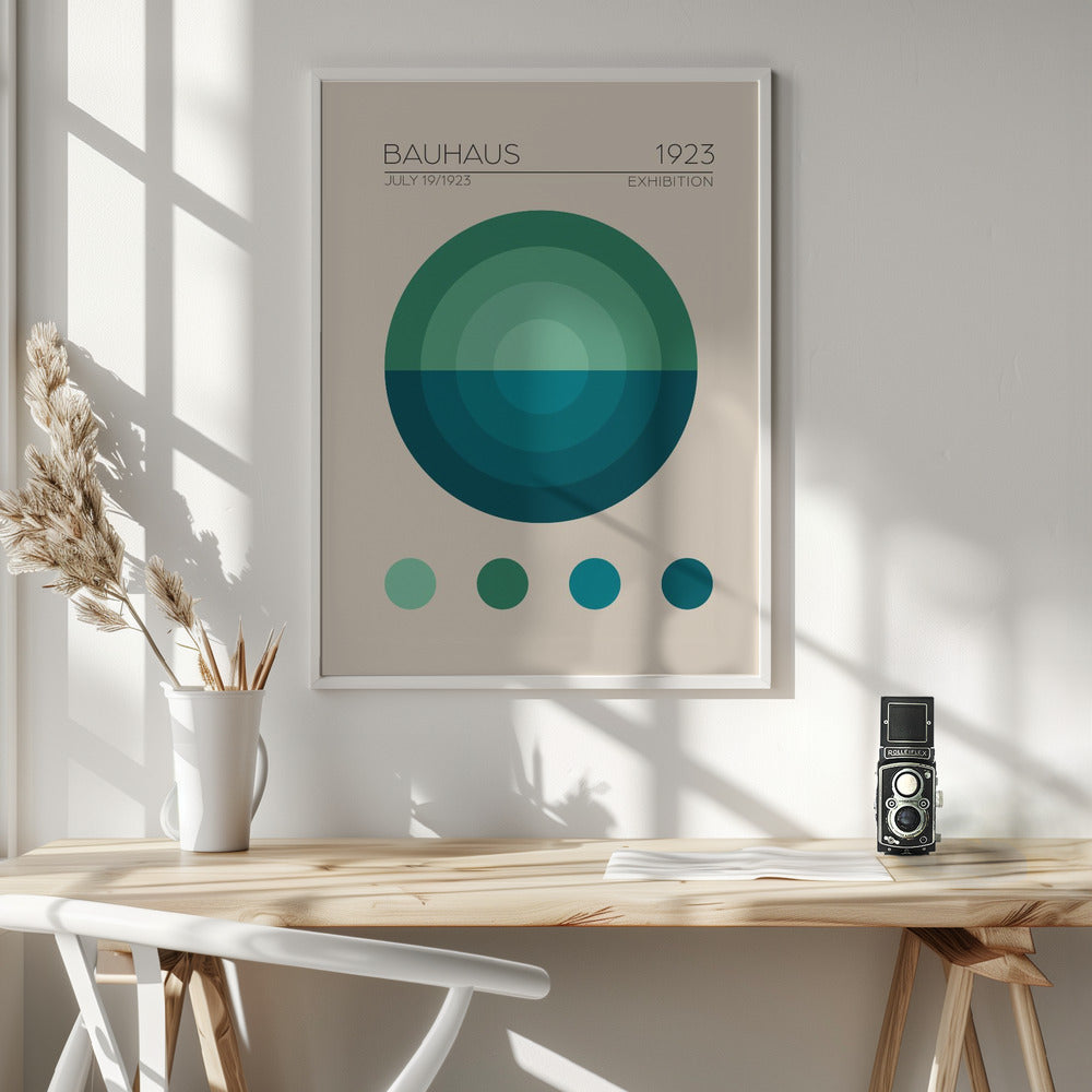 Bauhaus Mavi Daire Poster